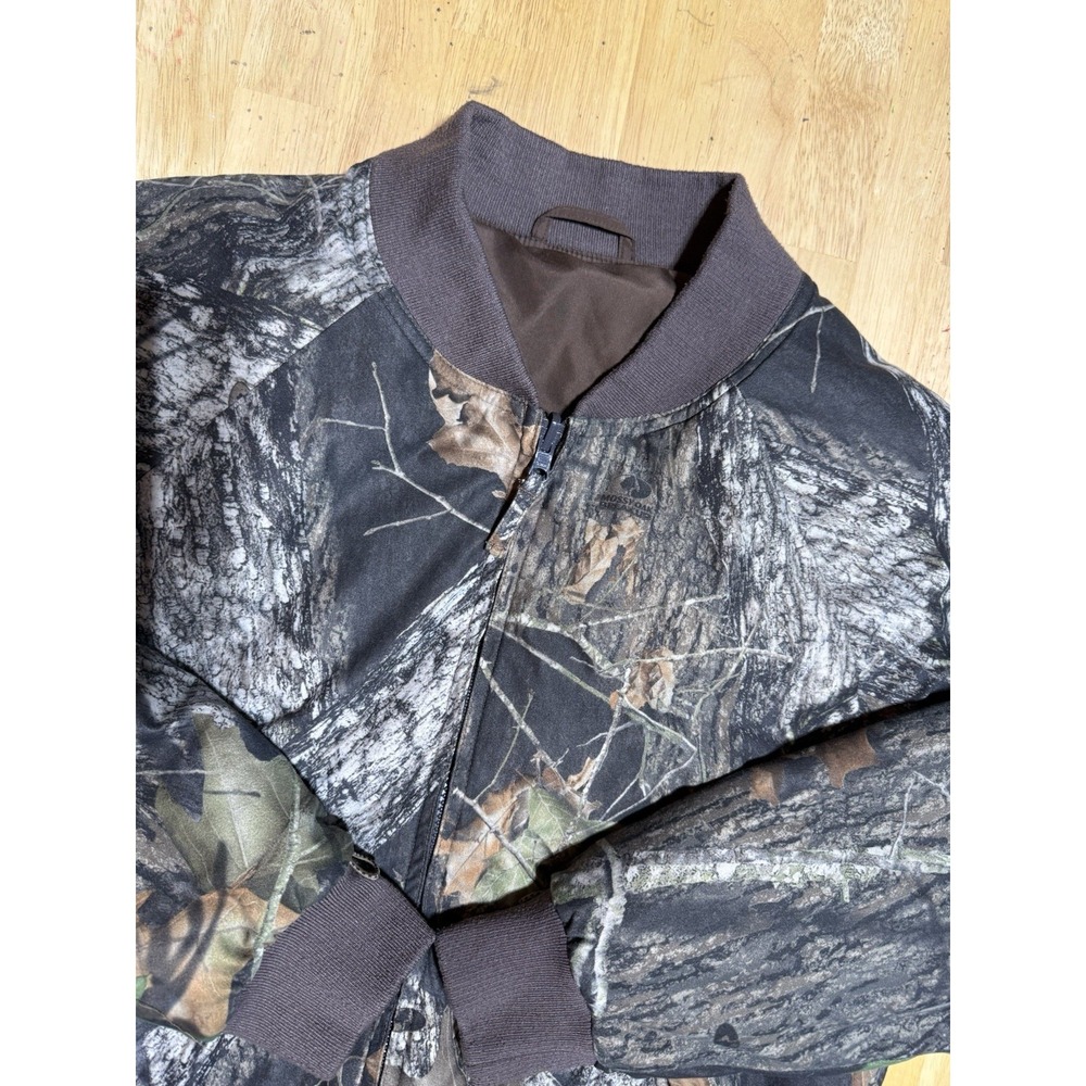 Cabelas Mossy Oak Break-Up Reversible 200G Thinsulate Bomber Jacket Mens M